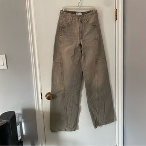 Zara wide leg cargo jeans